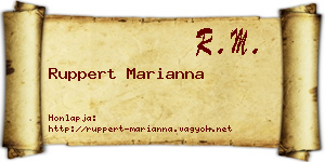 Ruppert Marianna névjegykártya
